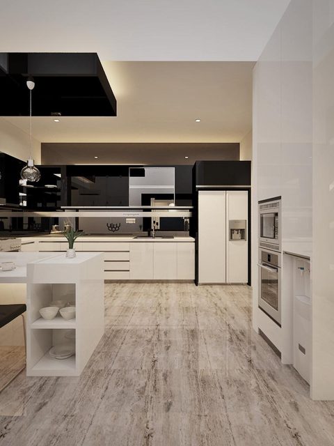 Apartemen Gold Coast PIK — custom furniture & interior oleh Logica.Space