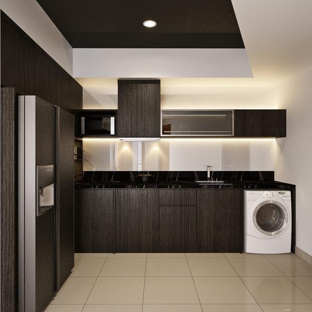 Apartemen Gold Coast PIK — custom furniture & interior oleh Logica.Space