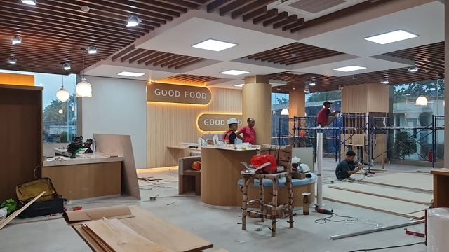 Kantin Kerry Cikarang (PT Kerry) — custom furniture & interior oleh Logica.Space