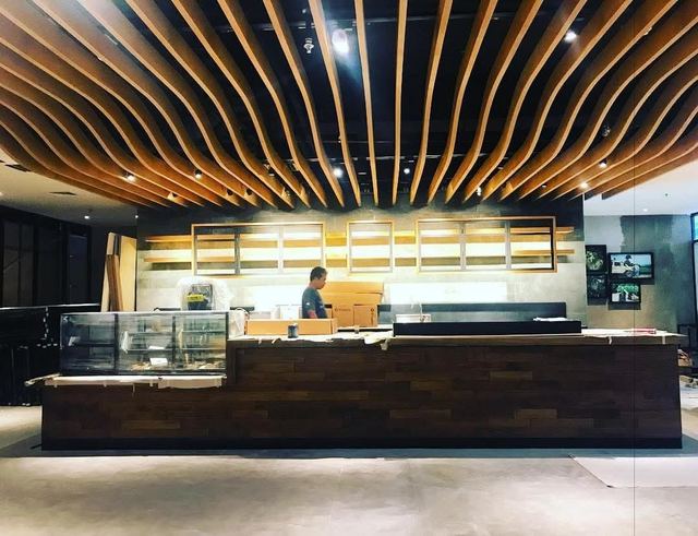 Starbucks Kramat Jati — custom furniture & interior oleh Logica.Space